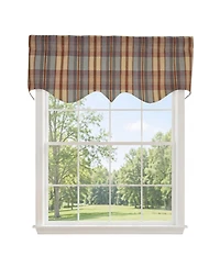 Rlf Home Tartan Plaid Regal Window Valance 100% Cotton Lined Rod Pocket