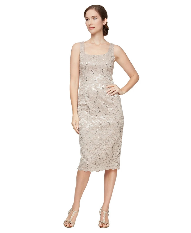 Sl Fashions 2-Pc. Lace Jacket & Midi Dress Set