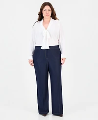 Tahari Plus Size Wide-Leg Pants
