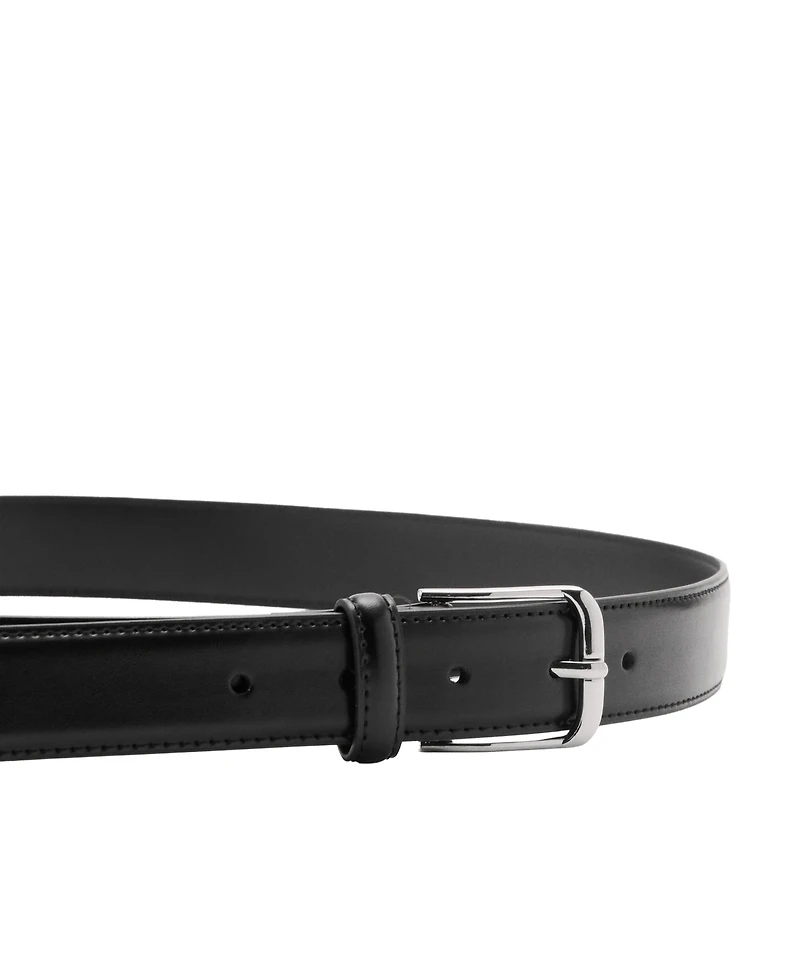 Mango Men's Buckle Leather Belt