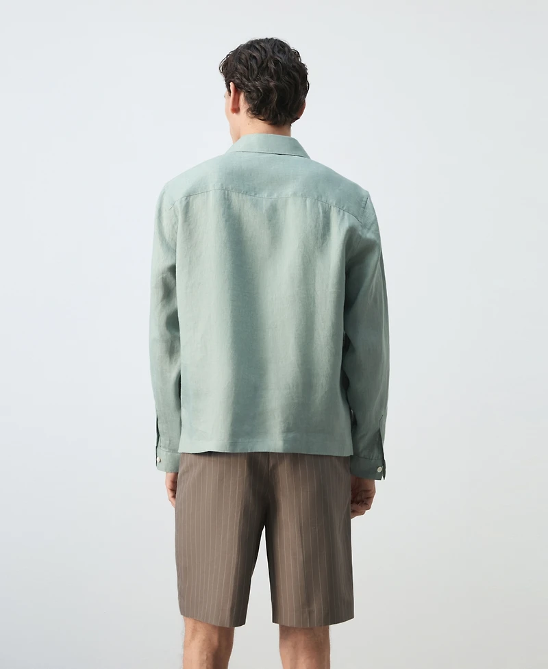 Mango Men's Regular-Fit Linen Overshirt