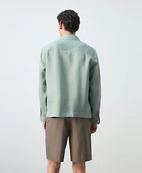 Mango Men's Regular-Fit Linen Overshirt