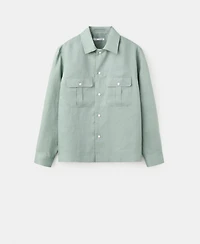 Mango Men's Regular-Fit Linen Overshirt