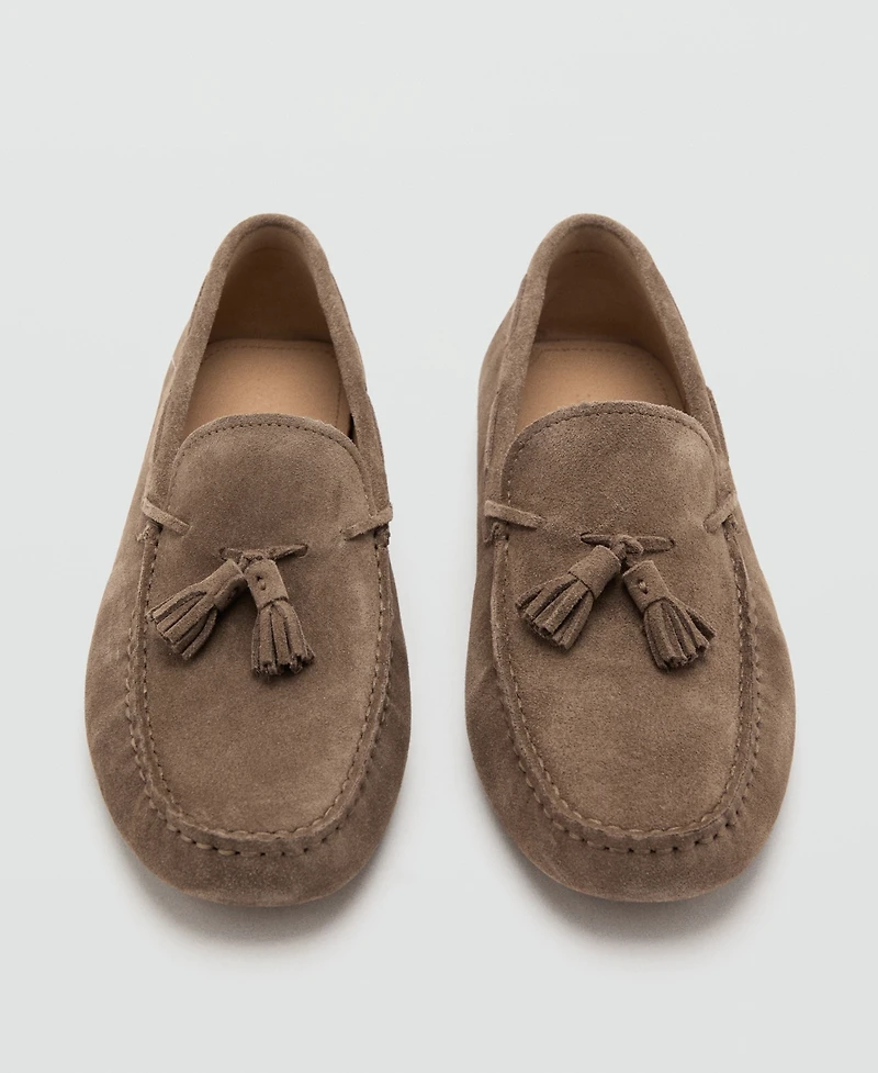 Mango Men's Fringe Suede Driving Shoes