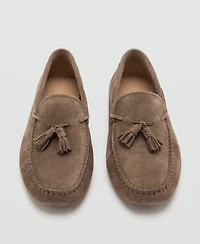 Mango Men's Fringe Suede Driving Shoes