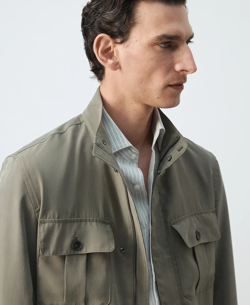 Mango Men's Modal Pockets Jacket