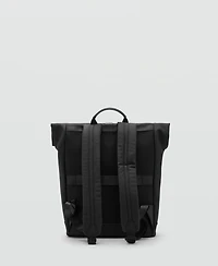 Mango Men's Flap Closure Rubberized Backpack