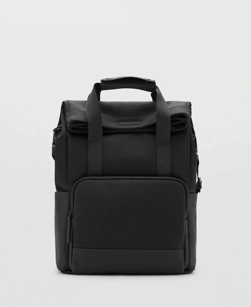 Mango Men's Black Multi-Purpose Backpack