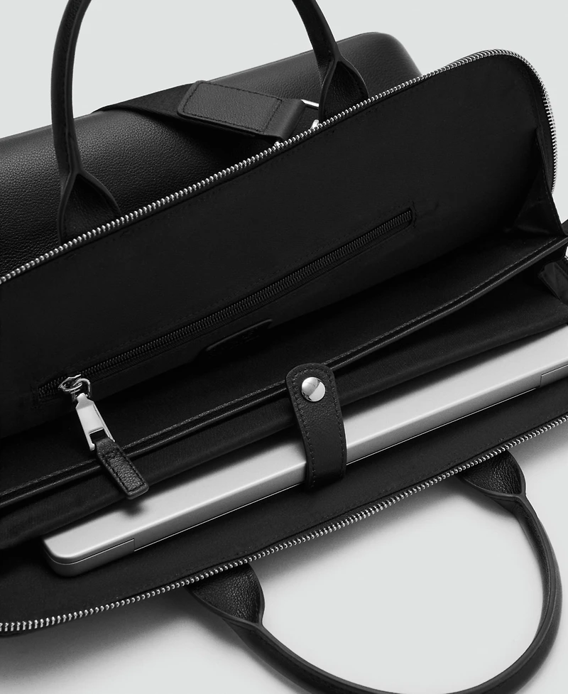 Mango Men's Leather Tote Bag