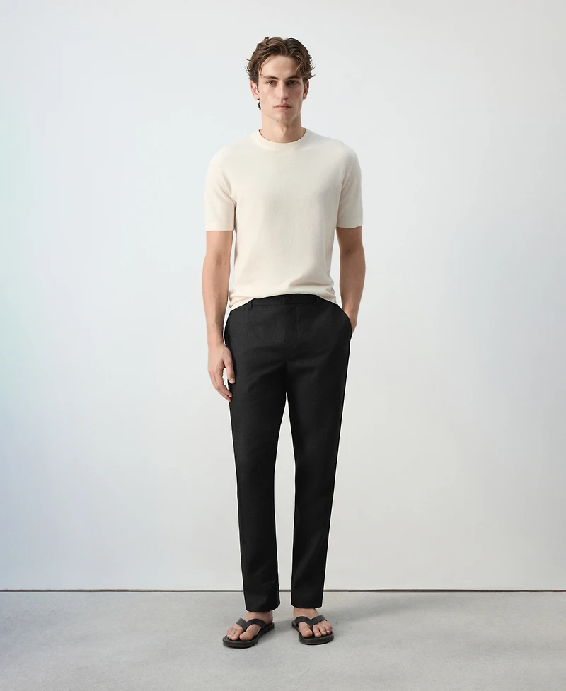 Mango Men's Slim-Fit Linen Pants