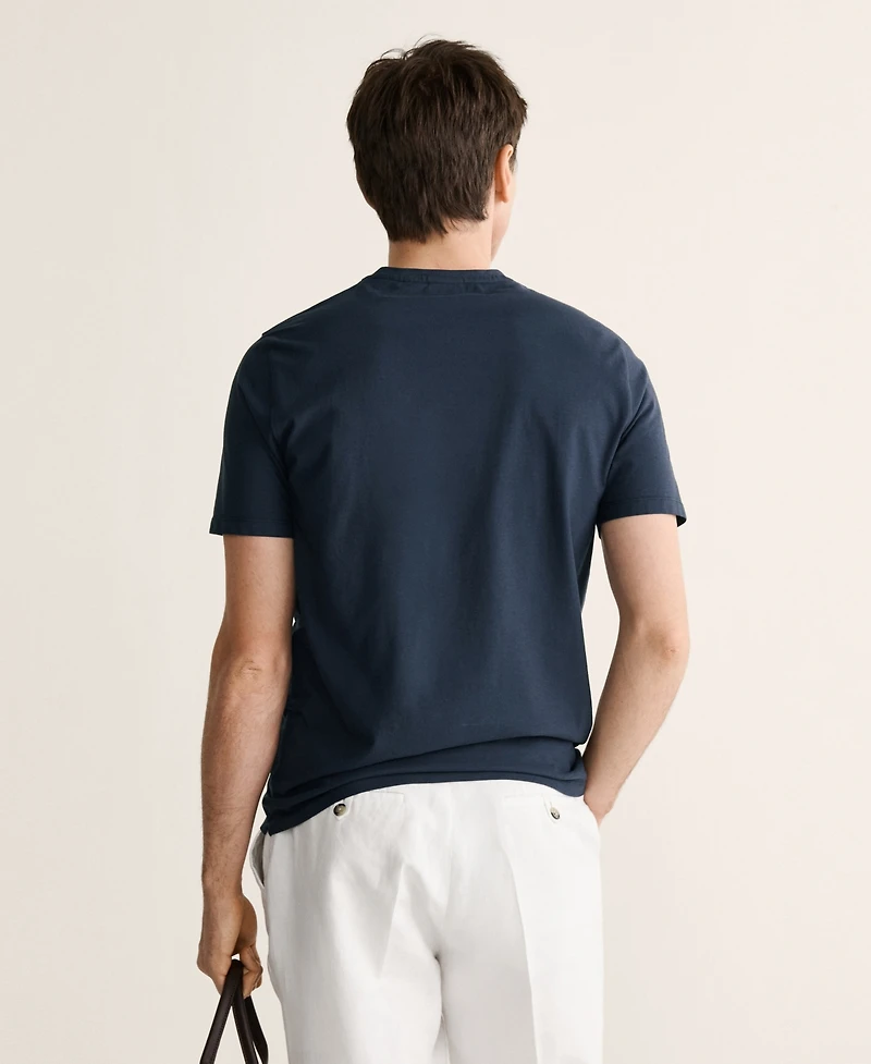Mango Men's Cotton Slim-Fit T-Shirt