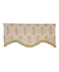 Rlf Home Shaggy Trimmed Cornice Window Valance 100% Cotton Lined Rod Pocket