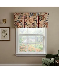 Rlf Home Silvia Pleated Window Valance 100% Cotton Rod Pocket