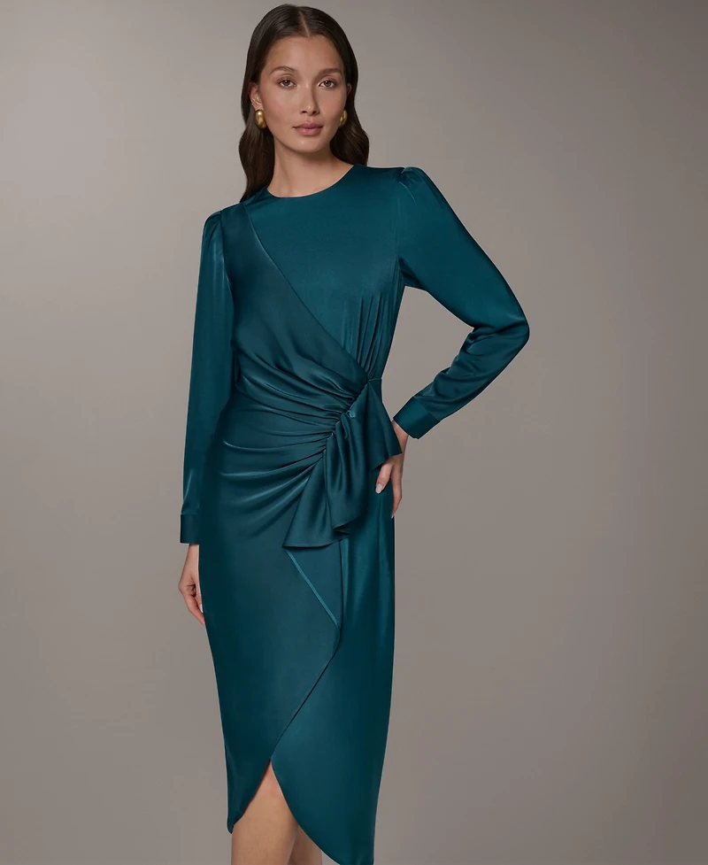 Donna Karan New York Women's Ruched Midi Dress