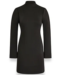 Donna Karan New York Women's Bell Sleeve Mock Neck Mini Dress