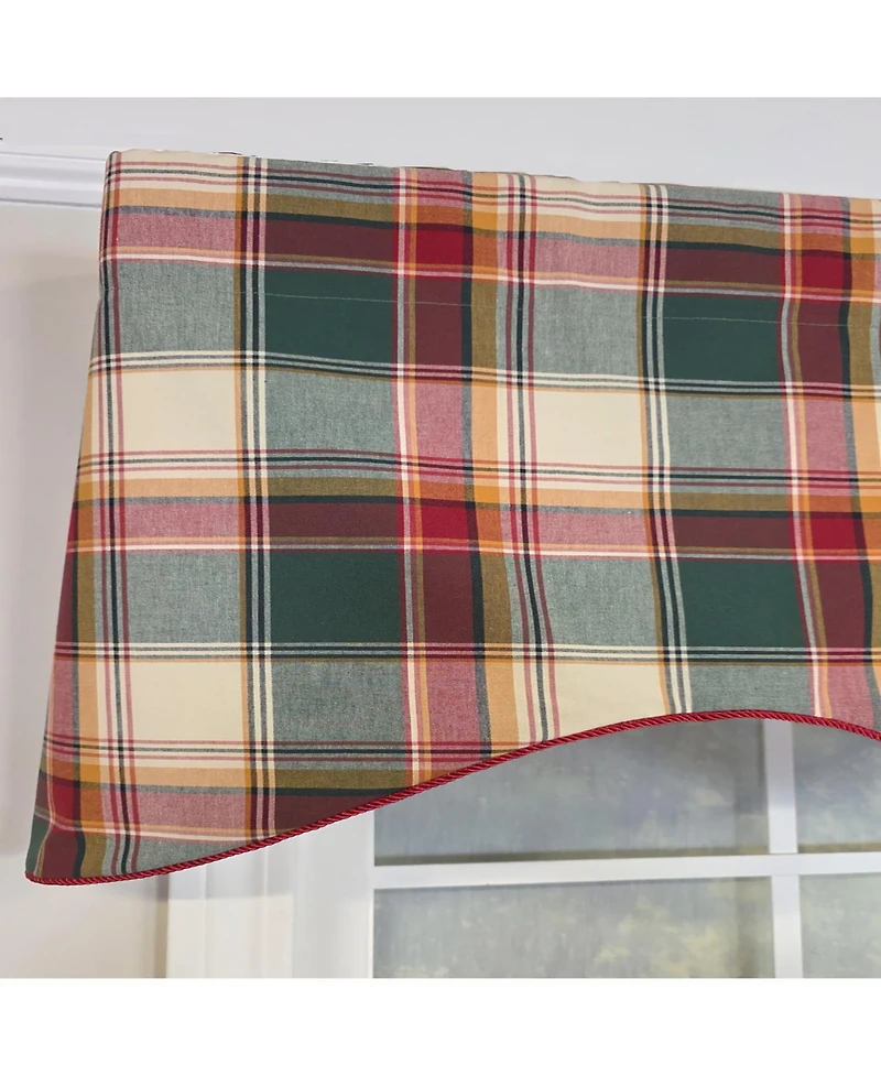 Rlf Home Cabin Plaid Cornice Window Valance 100% Cotton Lined Rod Pocket
