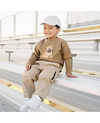 Sweet Wink Toddler Boys Bulldog Football Patch Sweatshirt