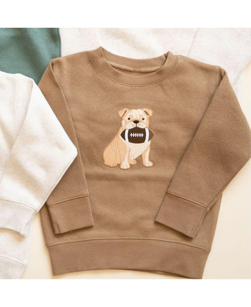 Sweet Wink Big Boys Bulldog Football Patch Sweatshirt