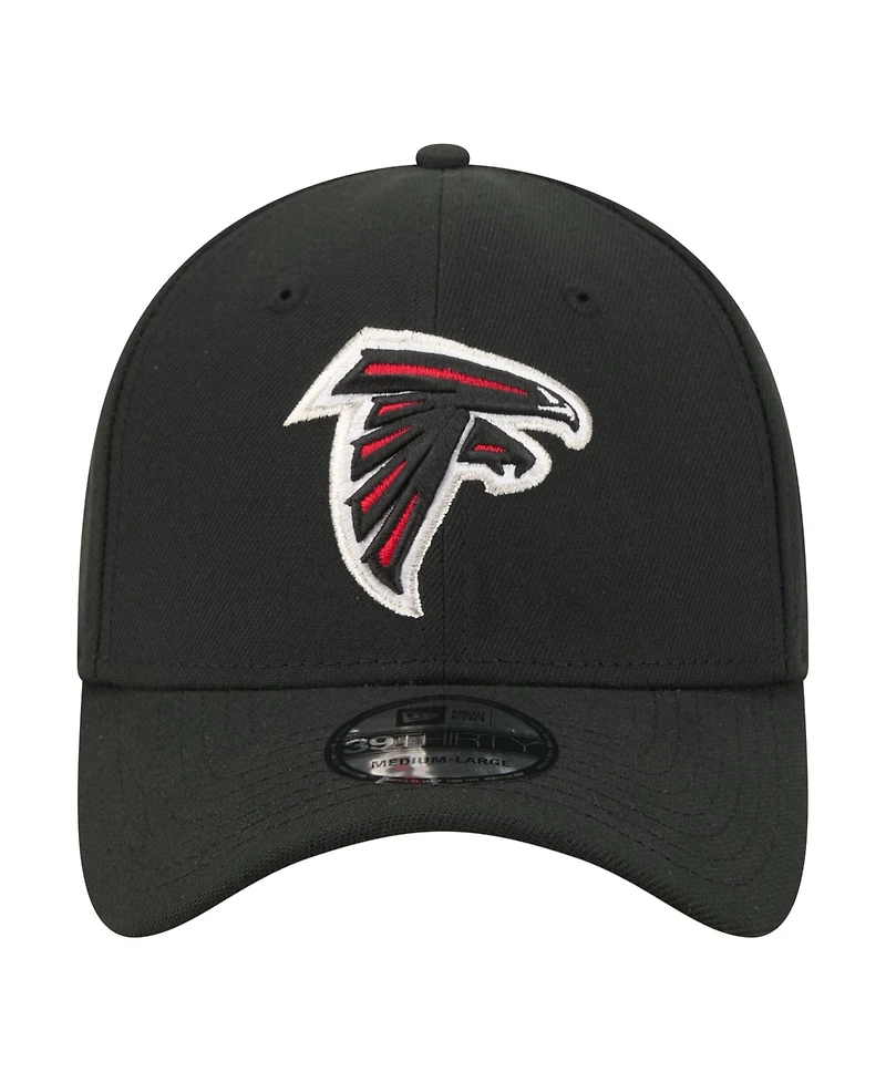 New Era Men's Black Atlanta Falcons Core Team 39THIRTY Flex Hat