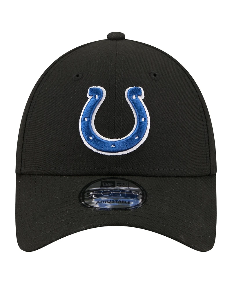 New Era Men's Black Indianapolis Colts Core Team 9FORTY Adjustable Hat