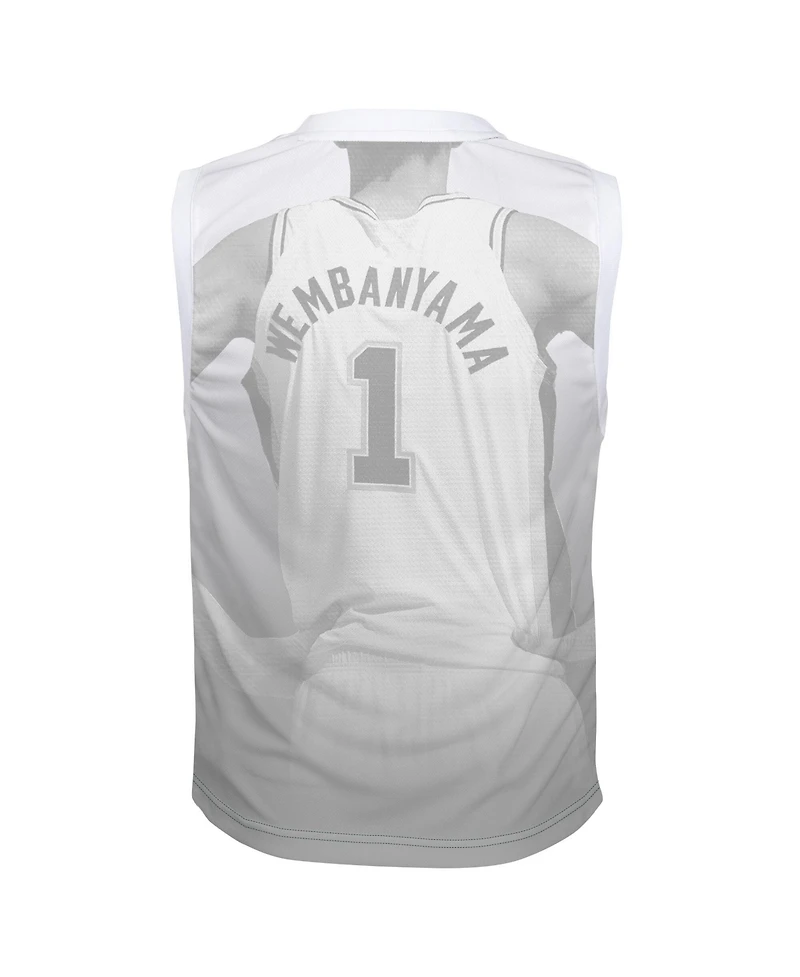 Outerstuff Big Boys and Girls Victor Wembanyama Silver San Antonio Spurs Hometown Fashion Jersey