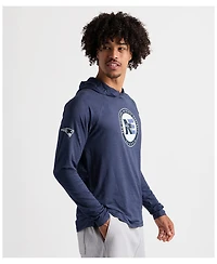 Charles River Apparel Men's x New England Patriots Navy Cayak Hooded Long Sleeve T-Shirt