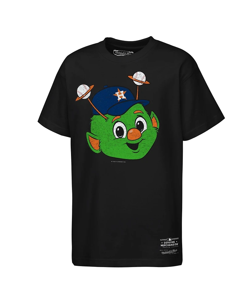 Mitchell & Ness Big Boys and Girls Black Houston Astros Face Mascot T-Shirt