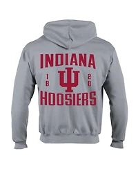 Champion Men's Gray Indiana Hoosiers Varsity Powerblend Full-Zip Fleece Hoodie