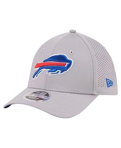 New Era Men's Gray Buffalo Bills 39THIRTY M-Crown Flex Fit Hat