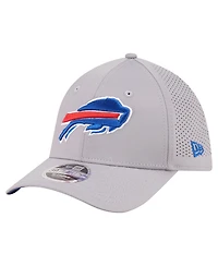 New Era Men's Gray Buffalo Bills 39THIRTY M-Crown Flex Fit Hat