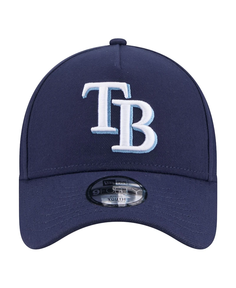 New Era Big Boys and Girls Navy Tampa Bay Rays 9FORTY A-Frame Adjustable Hat