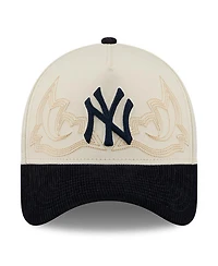 New Era Men's Stone New York Yankees Western Stitch 9FORTY A-Frame Adjustable Hat
