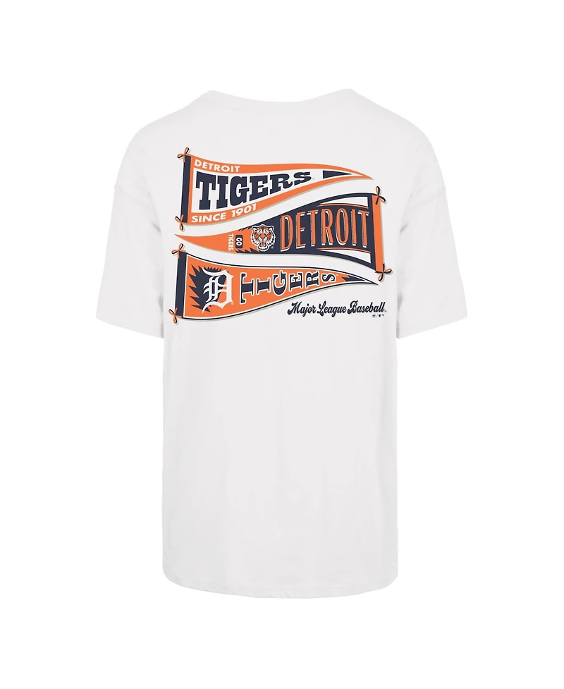 '47 Brand Women's Sand Detroit Tigers Bow Banner Sadie T-Shirt