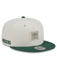 New Era Men's Cream/Green Green Bay Packers 2026 Nfl Training Camp 9FIFTY Snapback Hat