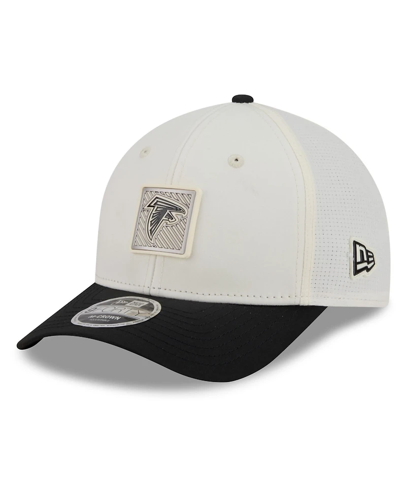 New Era Men's Cream/Black Atlanta Falcons 2026 Nfl Training Camp 9FORTY Adjustable Hat