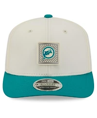 New Era Men's Cream/Aqua Miami Dolphins 2026 Nfl Training Camp 9SEVENTY Adjustable Hat