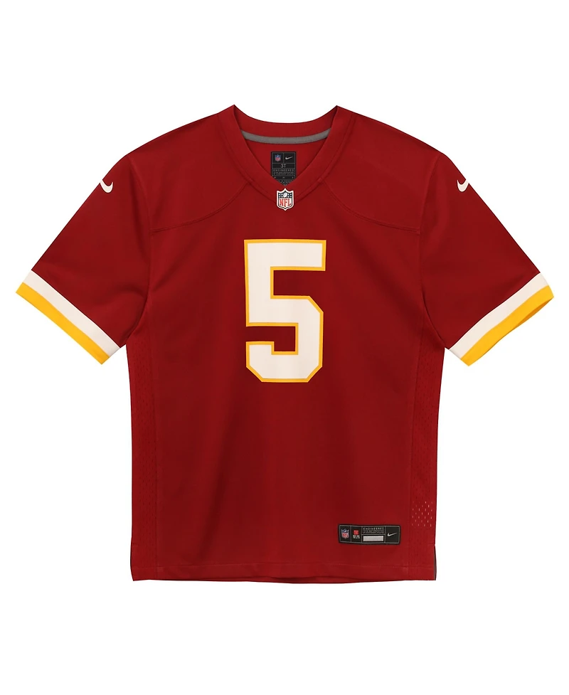 Nike Preschool Jayden Daniels Burgundy Washington Commanders Team Game Jersey