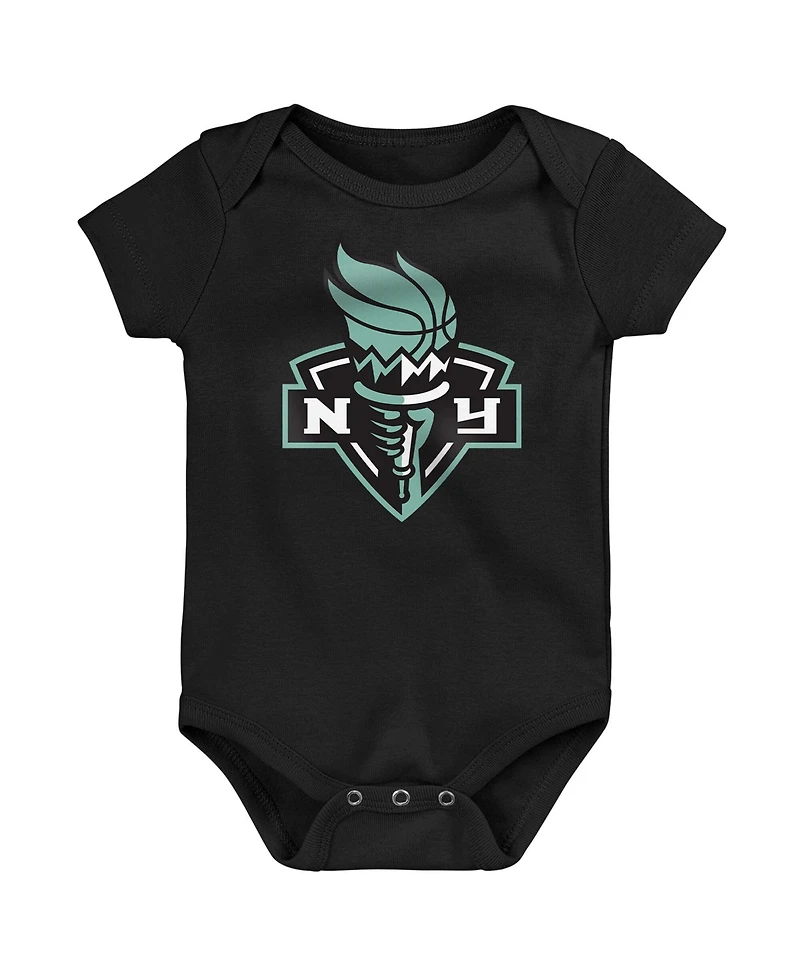 Outerstuff Baby Boys and Girls 3-Piece New York Liberty Destiny Creeper Set