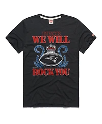 Homage Men's and Women's Charcoal New England Patriots 2026 Nfl Schedule Queen Tri-Blend T-Shirt