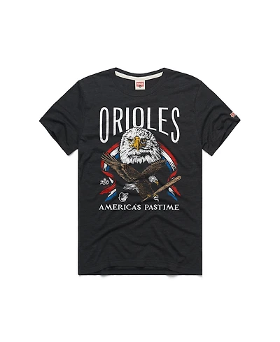 Homage Men's Charcoal Baltimore Orioles America's Pastime Tri-Blend T-Shirt