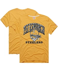 Homage Men's Gold Pittsburgh Steelers Nfl x Grateful Dead Tri-Blend T-Shirt