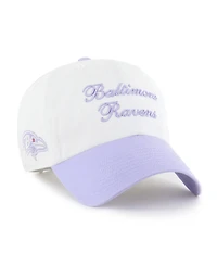 '47 Brand Women's White Baltimore Ravens Gelato Two-Tone Clean Up Adjustable Hat