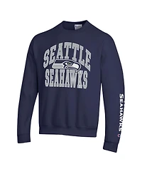 Champion Men's College Navy Seattle Seahawks Powerblend Fleece Sweatshirt