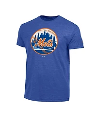 Champion Men's Royal New York Mets Cooperstown Logo Tri-Blend T-Shirt