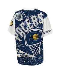 Outerstuff Big Boys and Girls Cream Indiana Pacers Top Player All-Over-Print T-Shirt