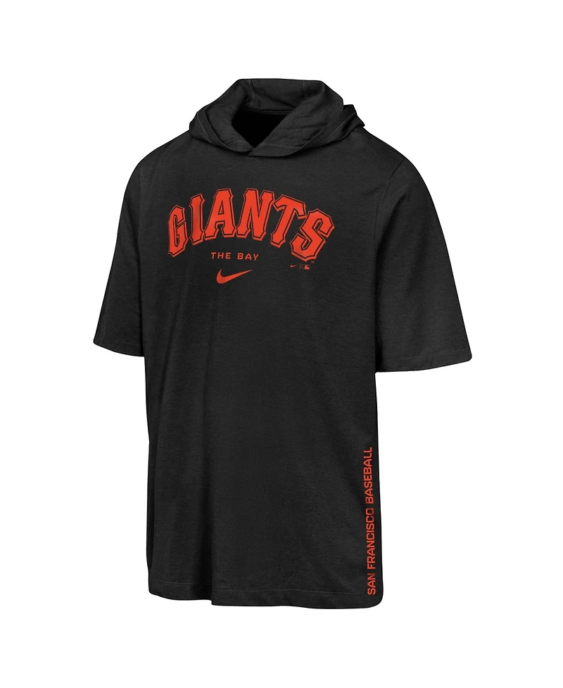 Nike Big Boys and Girls Black San Francisco Giants Dri-fit Hooded T-Shirt