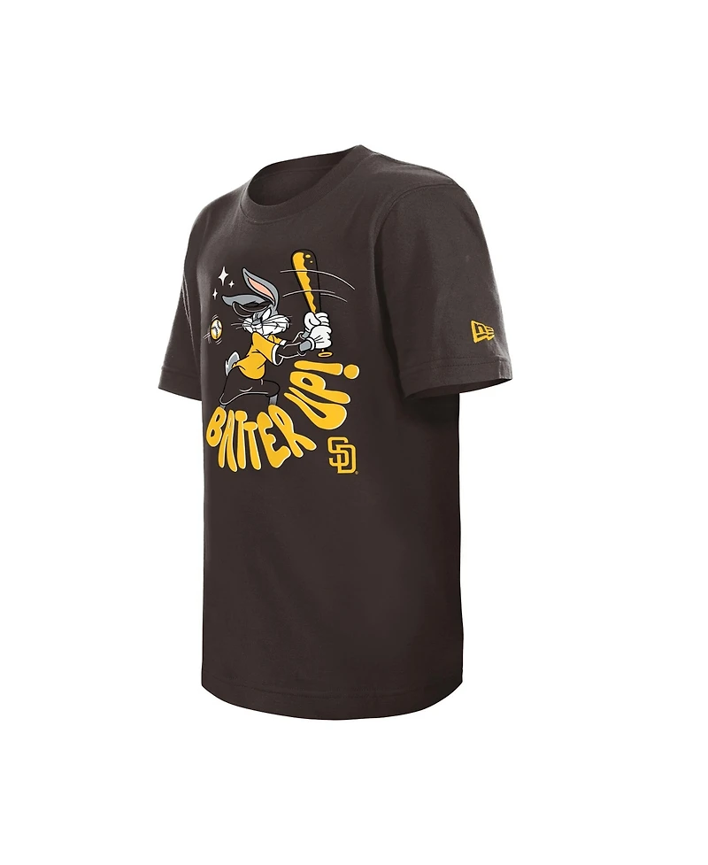 New Era Big Boys and Girls Brown San Diego Padres Looney Tunes T-Shirt