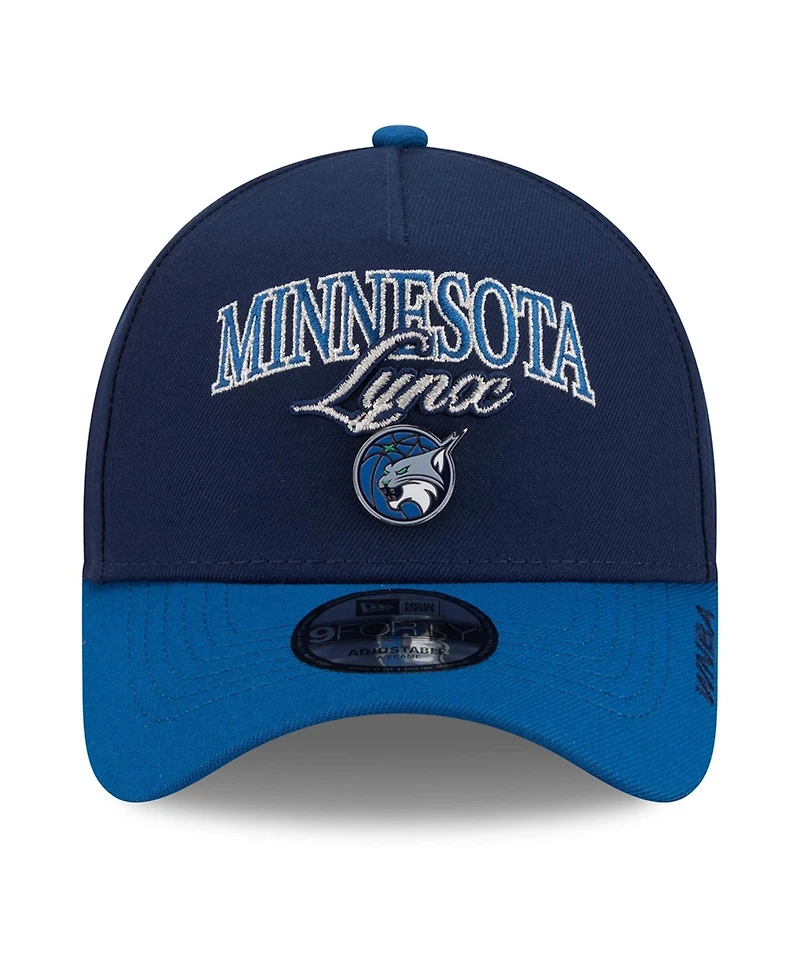 New Era Men's and Women's Navy/Blue Minnesota Lynx Wnba Tip-Off 2026 Metal Badge A-Frame 9FORTY Adjustable Hat