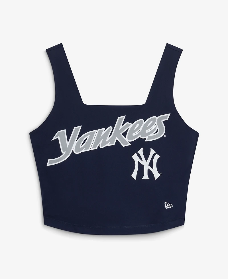 New Era Women's Navy New York Yankees Reversible Cropped Sport Classics Tank Top