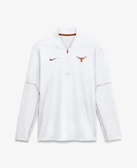 Nike Men's White Texas Longhorns Sideline Dri-fit Long Sleeve Half-Zip Pullover Sweatshirt